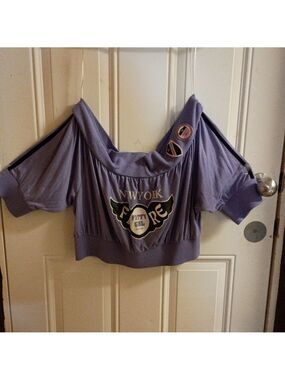 🆓 Free W/Purchase Fubu Purple Cropped Top Size XL